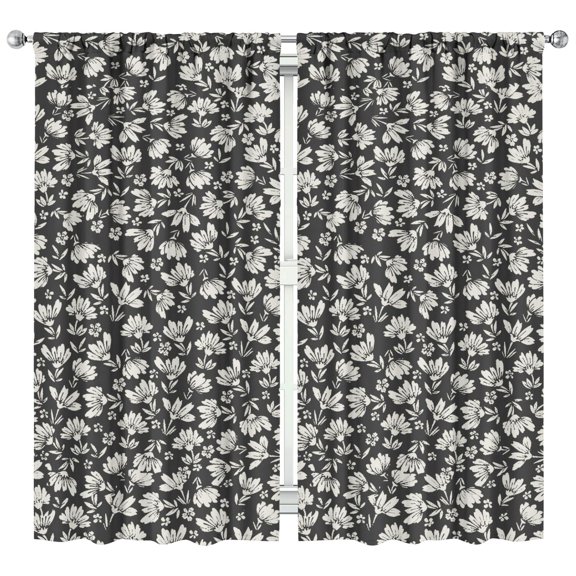 Soft Bloom Window Curtains 42x84 Inch Rod Pocket Blackout Drapes 2 Panels for Bedroom and Warm Ambiance