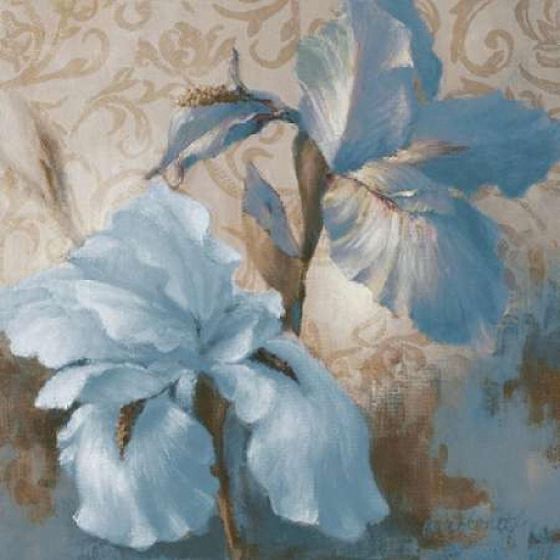 Soft Blue Blooms I Canvas Art - Lanie Loreth (24 x 24)