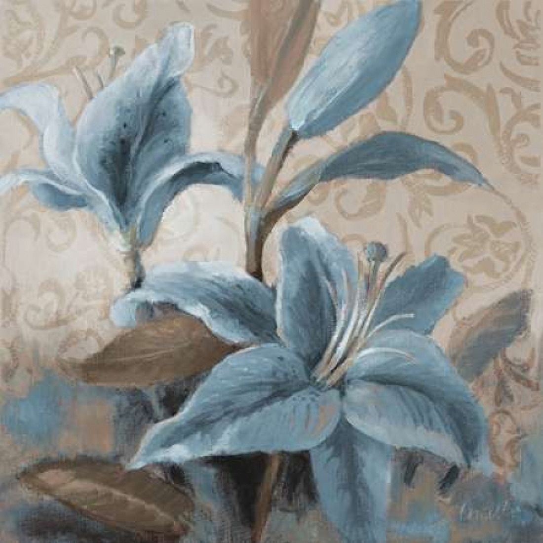 Soft Blue Blooms II Canvas Art - Lanie Loreth (24 x 24)