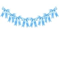 thumbnail image 1 of Soft Blue Bow Garland - 1 String with 8 Satin Bows, Decorative Ribbon Banner for Home, Party, Wedding, Baby Shower, Birthday Decorations, 1 of 6