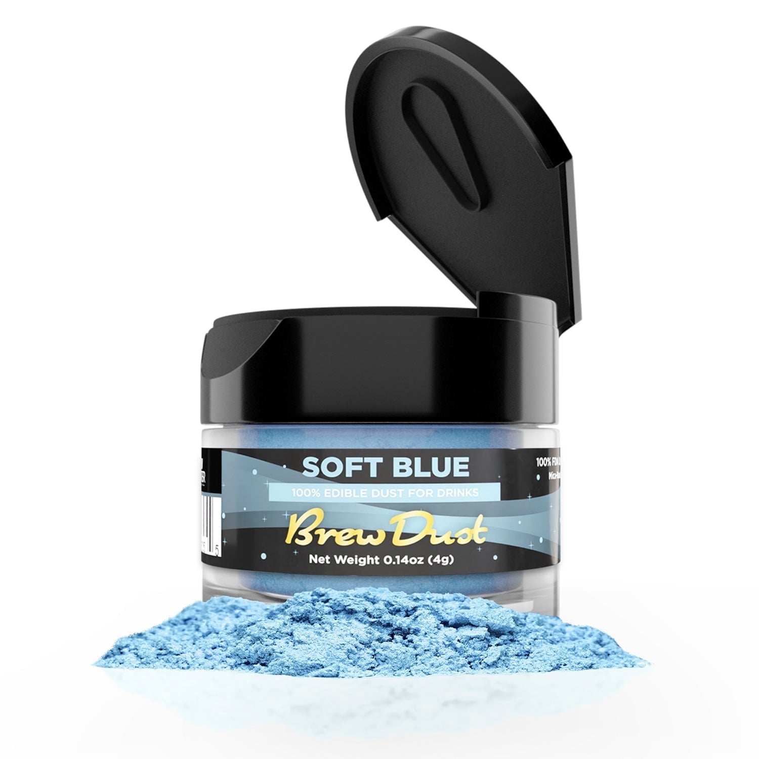 Brew Dust - Soft Blue Edible Drink Powder - Silky Swirl, Beverage Safe ...