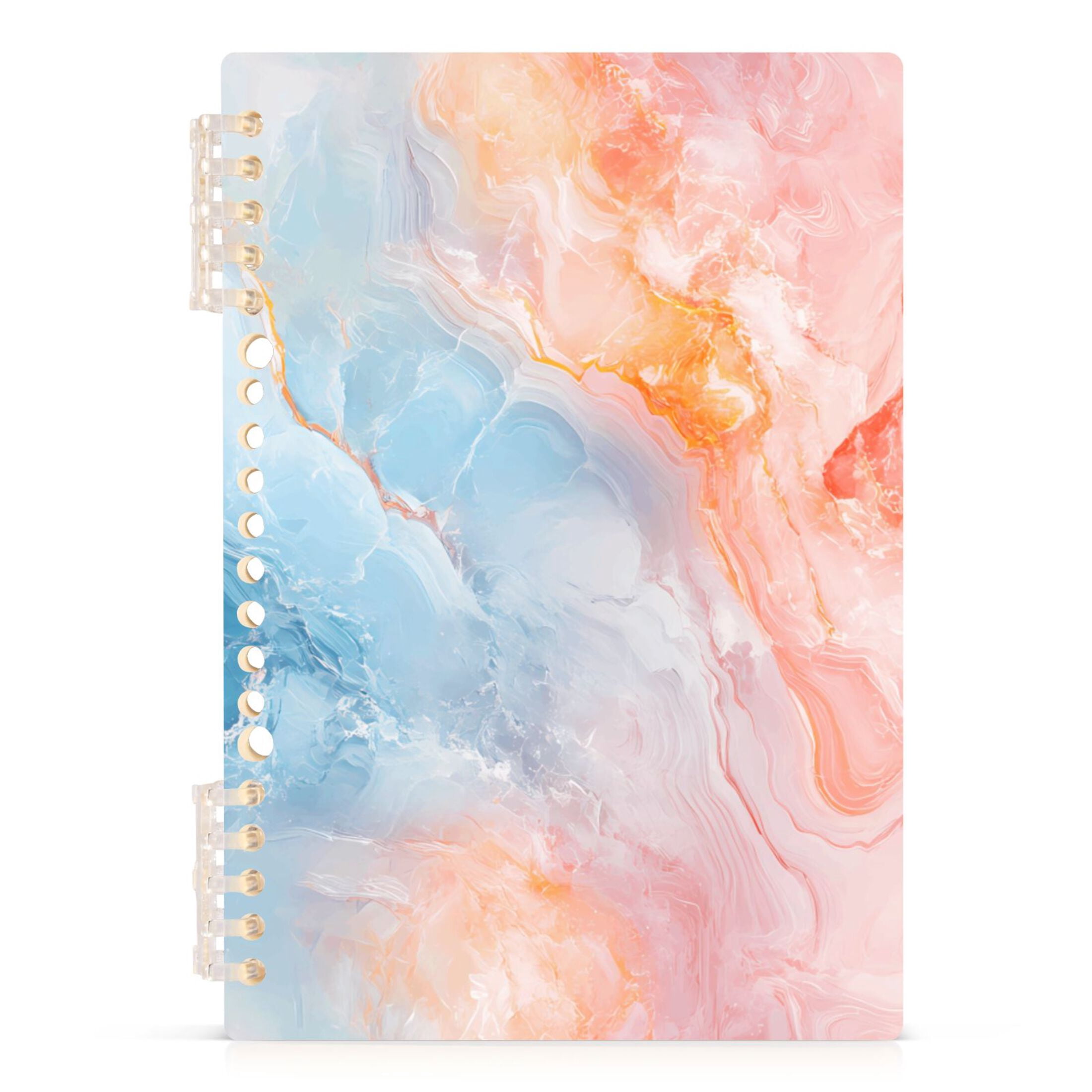 Marbe Notebooks Soft Blue Pink Marble Notebooks 1-subject Journal 60 Sheets A5 College ...