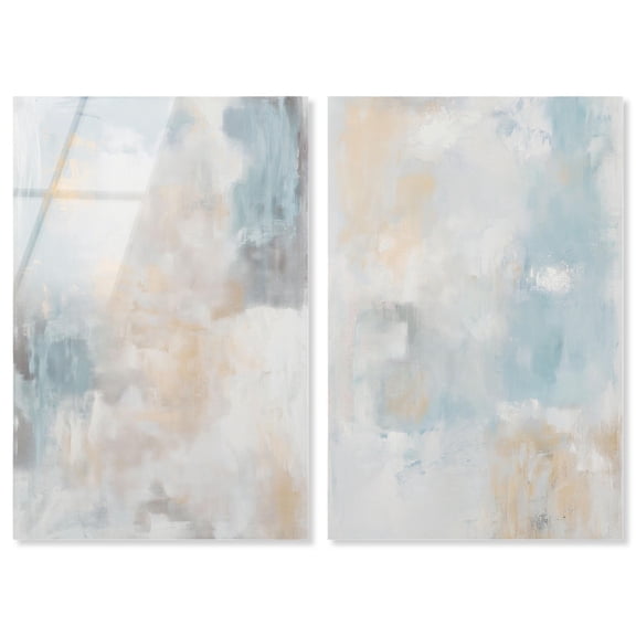 Soft Blue Serenity Duo Acrylic Print Calming Wall Decor by Art Remedy, Ready to Hang, 20 x 30