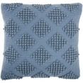 thumbnail image 1 of Soft Blue Textured Diamonds Throw Pillow, 1 of 4