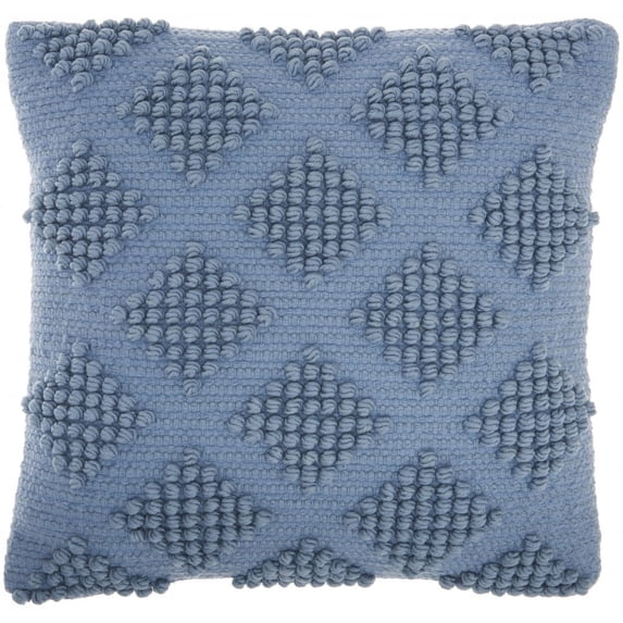 Soft Blue Textured Diamonds Throw Pillow