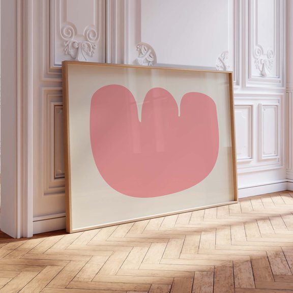Soft Blush Geometric Pastel Wall Decor