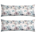 thumbnail image 1 of Soft Body Pillow Cover 20x54 - Bright Rainbow Butterfly Pattern - Machine Washable with Invisible Zipper - Perfect for Home/Office, 1 of 6