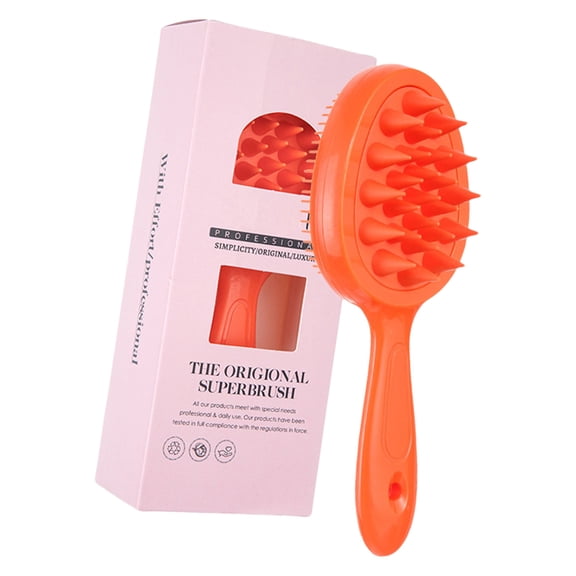 Soft Body Scrubber,2 in 1 Body Brush & Hair Scalp Brush for Shower and Bath,Lathers Well,Improve Blood Circulations