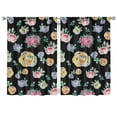 thumbnail image 1 of Soft Botanical Curtains 42x63 Inch 2 Panels, Rod Pocket Blackout Drapes for Bedroom and Relaxed Ambiance, 1 of 2