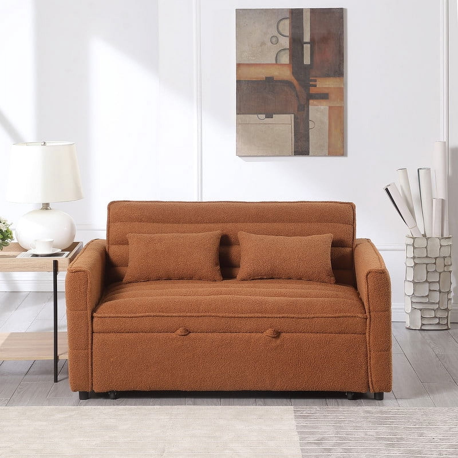 Soft Boucle convertible two-bedroom sofa with adjustable back, 2-seater ...