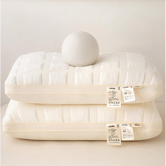 Soft Bouncing Bread Style Bed Pillow, Plush And Supportive 29x18.9 Inch, Breathable Fiber Fill For Healthy Sleep, Hotel Grade Feel, White, Stylish Minimalist Design For Home Hotel Use