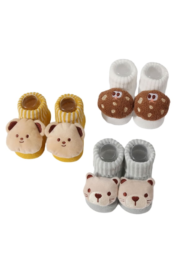 Soft & Breathable Baby Socks with Fun Cartoon Patterns Infant Comfortable Knit Socks Infant Knitted Socks for Boy Girls