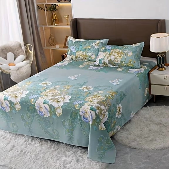 Soft Breathable Bed Sheet Set - Skin-Friendly Cooling Bedding for Sensitive Sleepers, Machine Washable 4-Piece Queen Size