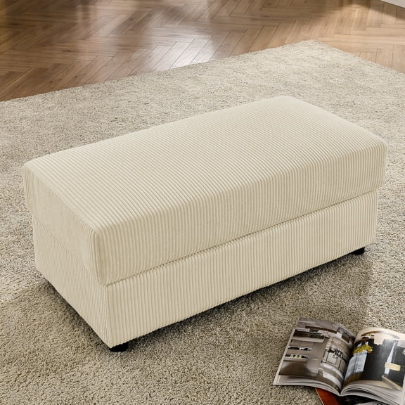 Soft & Breathable Chenille / Space - Saving Footstool for Home