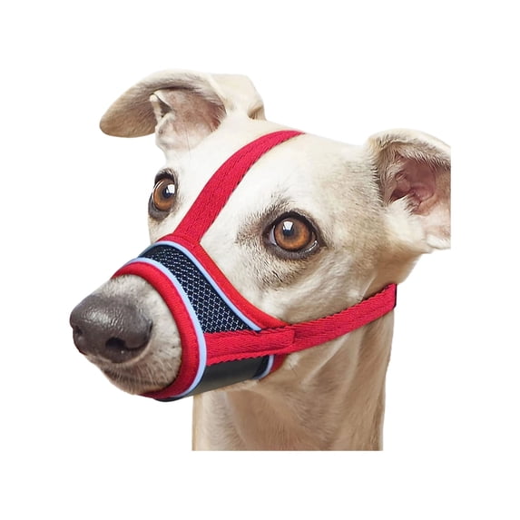 Soft Breathable Dog Muzzle, Adjustable Mesh Soft Breathable Dog Muzzle for Small Medium Large Dogs, Prevents Barking Chewing Biting, Allows Panting Drinking for Grooming Vet Visits