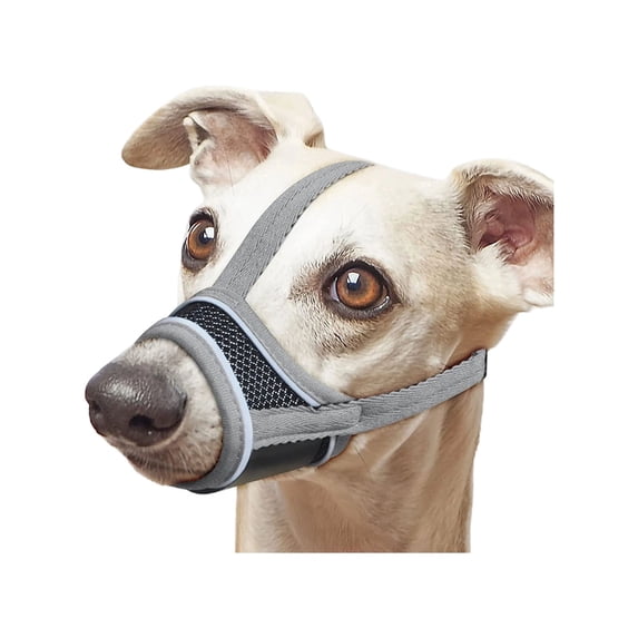 Soft Breathable Dog Muzzle, Adjustable Mesh Soft Breathable Dog Muzzle for Small Medium Large Dogs, Prevents Barking Chewing Biting, Allows Panting Drinking for Grooming Vet Visits