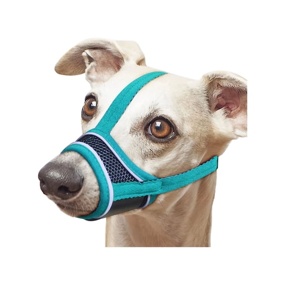 Soft Breathable Dog Muzzle, Adjustable Mesh Soft Breathable Dog Muzzle for Small Medium Large Dogs, Prevents Barking Chewing Biting, Allows Panting Drinking for Grooming Vet Visits