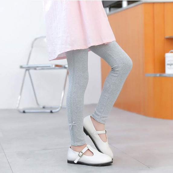Soft Breathable Girls Leggings, Comfortable Casual Pants