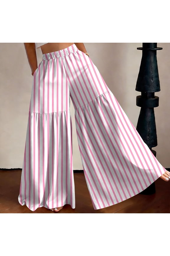 Soft Breathable Women Pants, Cozy Lightweight Fashion Trousers, Casual Comfortable Everyday Pants, Indoor Outdoor Celebration Outfits, Birthday Party Favor Gifts Pink Size: 2XL