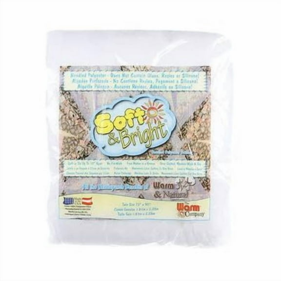 Soft & Bright Polyester Batting - Twin Size 72" x 90"