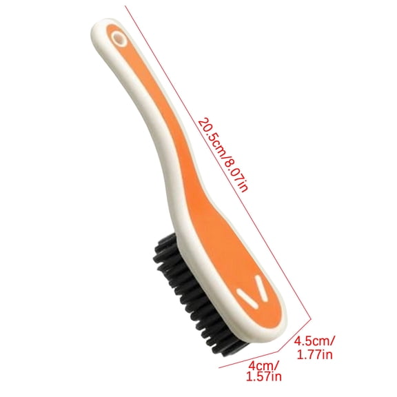 Soft Bristle Cleaning Brush 2-Pack - Ergonomic Laundry Shoe Brush for Clothes, Sneakers, Carpet, Bathroom & Countertop, Blue