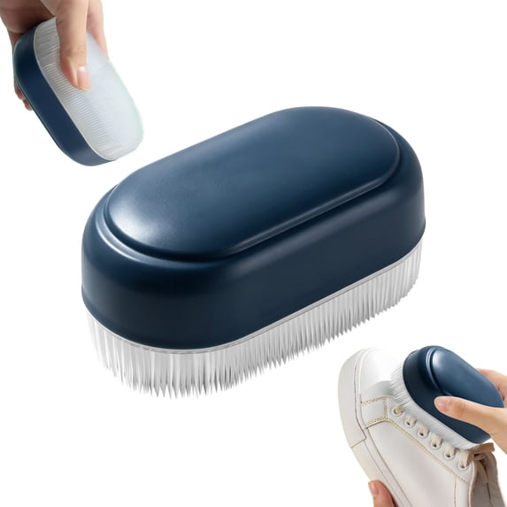 Soft Bristle Cleaning Scrub Brush | Oimcto Laundry Brush Scrubber Brush for Clothes, Carpet and Fabric Stain Removal, Scrubbing Brush with Ergonomic Handle - Blue