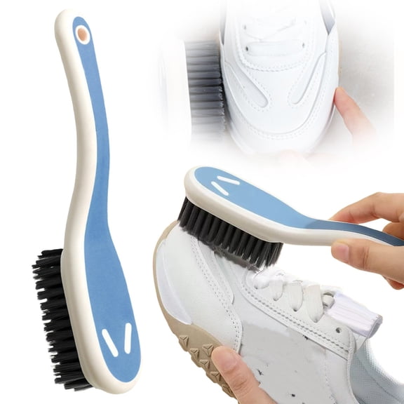 Soft Bristle Shoe Cleaning Brush with Stain Remover Function, Laundry Scrub Brush for Fabric Carpet and Clothes, Household Cleaning Brush for Bathroom and Sneakers,blue