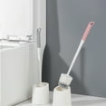 thumbnail image 1 of Soft Bristle Toilet Brush with Round Head and Base, Long Handle Hanging Scrubber for Bathroom Commode, Manual Restroom Hygiene Tool for Deep Surface Washing, 1 Piece Brush and Holder, By UKHCCC, 1 of 8
