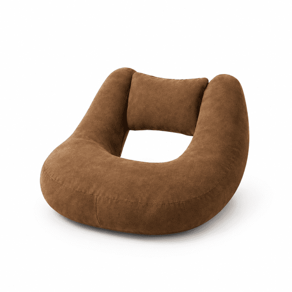 Soft Brown Multi-Purpose Lap Support Pillow for Reading, Working, Gaming and Crocheting