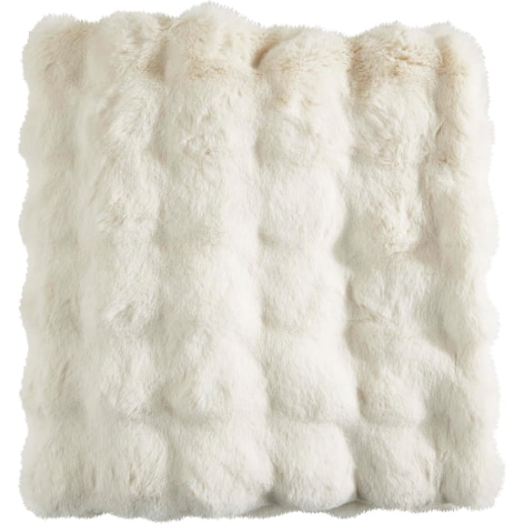 Soft Bubble Faux Fur Throw