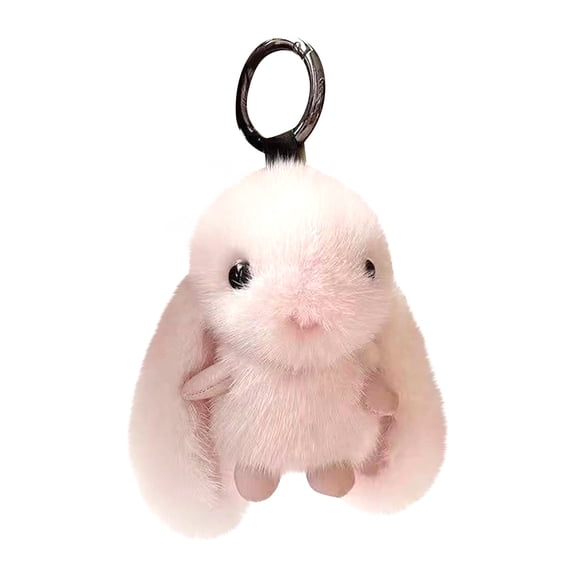 Soft Bunny Keychain Cute Plush Long Ears Rabbit Bag Charms for Purse Handbags Backpack Fluffy Key Chain Accessories for Women Ideal for Gifts