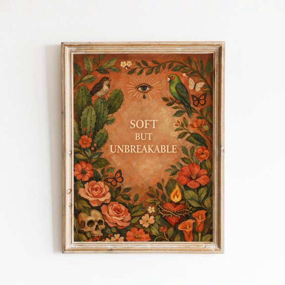 Soft But Unbreakable Botanical Strength Poster Unframed Paper Print