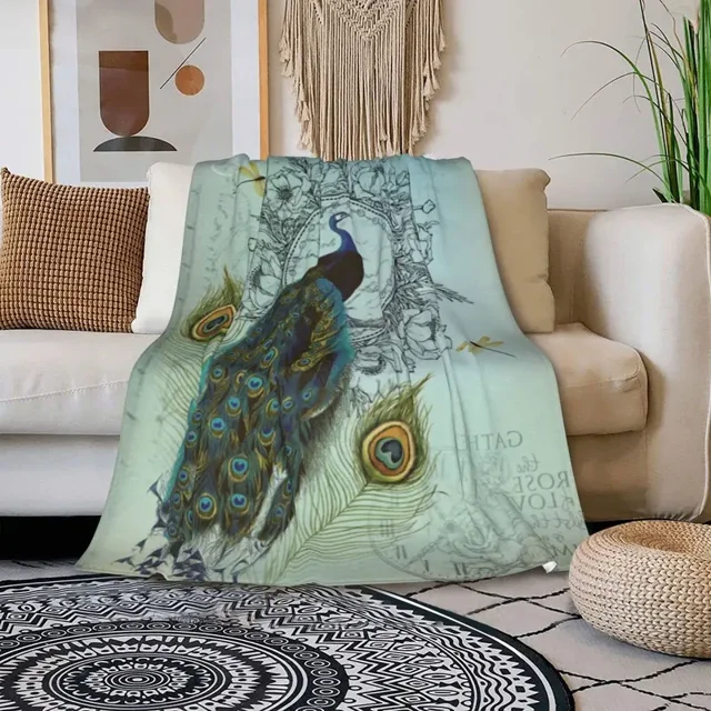 Soft Butterfly Theme Blanket for Adults Microfiber Plush Sherpa Blanket