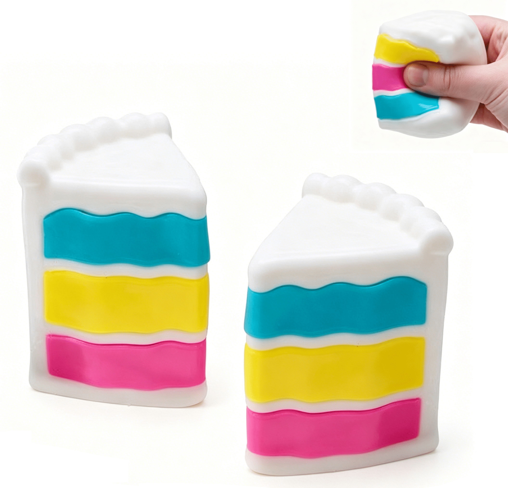 Soft Cake Ultra Slow Rise Relaxing Sensory Stress Ball, Cute Food Squeeze Sugar Ball for Anxiety Relief, Birthday Gift (RL 2 PCS)