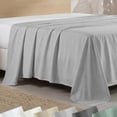 thumbnail image 1 of California Design Den Queen Flat Sheet Only - 400 Thread Count 100% Cotton Sateen, Soft and Breathable - Light Grey, 1 of 10