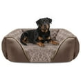 thumbnail image 1 of Large Dog Beds for Medium Sized Dogs, Cozy Rectangle Pet Beds, Machine Washable Dog Couch Bed, Cat Beds with Anti Slip Bottom, Beige, 35"x25"x9", 1 of 8