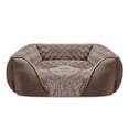 thumbnail image 1 of Soft Calming Sleeping Puppy Bed, Rectangle Washable Orthopedic Dog Bed, Large Dog Bed for Large Medium Small Dogs, Durable Pet Cuddler with Anti-Slip Bottom, Beige, 25inch, 1 of 9