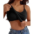 thumbnail image 1 of Women'S Tank Tops With Built-in Bra Comfortable and Breathable, Suitable for Both Outer and Inner Wear With thin Spaghetti Straps Black XL, 1 of 7