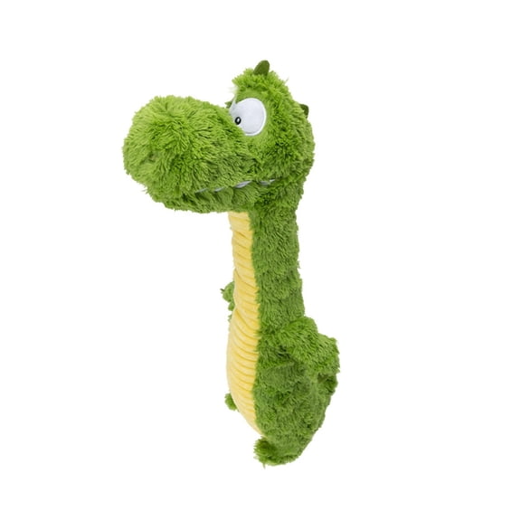 Soft Canine Toy with Squeaker Head, Hollow Long Body and Internal Rope for Tossing, Pulling, Carrying and Daily Training