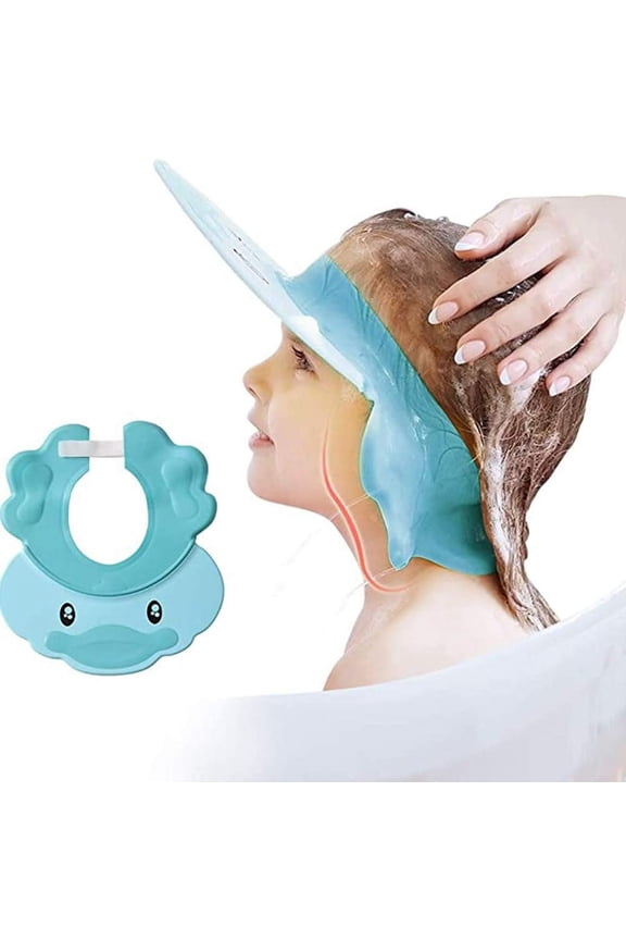 Soft Cap Hat for Gentle Hair Washing, Waterproof Edge & Safe Shampoo Protection, Lotus Leaf Inspired Design for Easy Water Roll-off, Ergonomic & Adjustable Size for