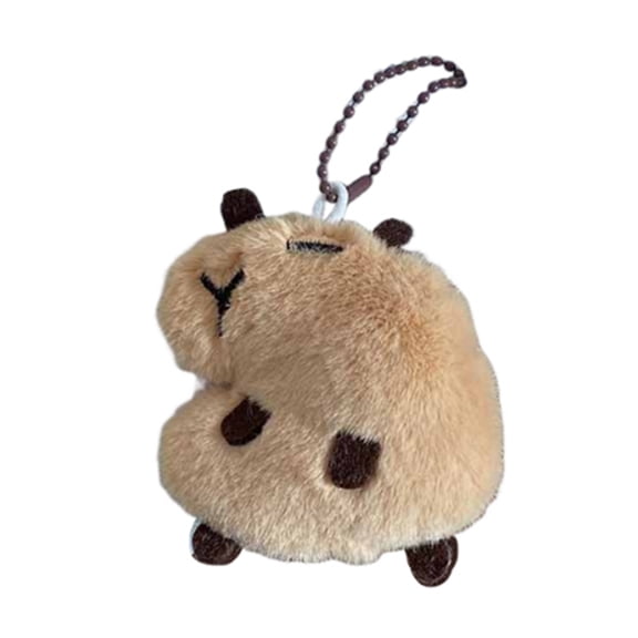 Soft Capybara Plush Hanging Ornament With Sound Effect Bag Charm Decoration Keyring Great For Backpacks And Keychains