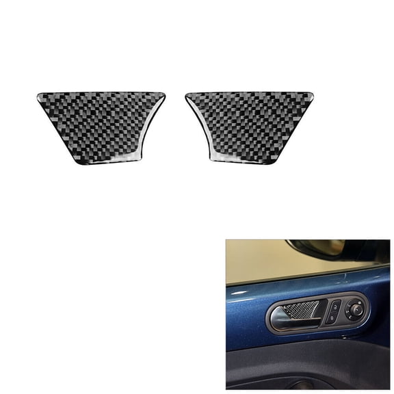 Soft Carbon Fiber Car Interior Decor Kits 2Pcs Carbon Fiber Door Handle Bowl Cover Trim For Volkswagen Beetle 2012-19 Sticker