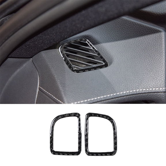 Soft Carbon Fiber Car Interior Decor Kits 2Pcs Carbon Fiber Interior Dashboard Air Vent Cover Trim For Toyota Supra A90 Sticker