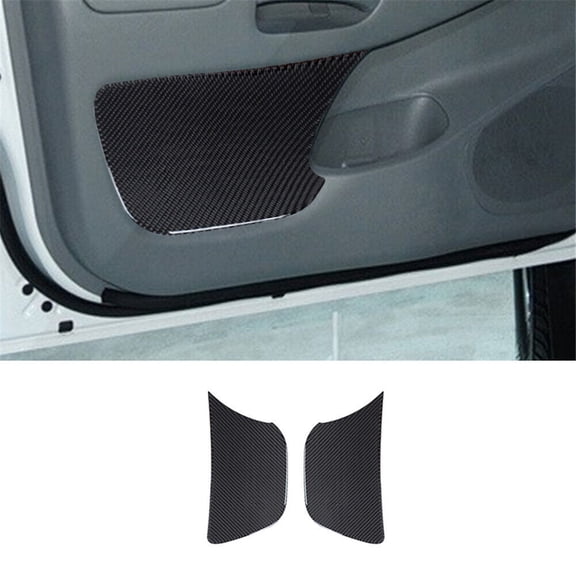 Soft Carbon Fiber Car Interior Decor Kits 2Pcs Carbon Fiber Interior Door Panel Cover Trim For Toyota Tacoma 2012-2015 Sticker