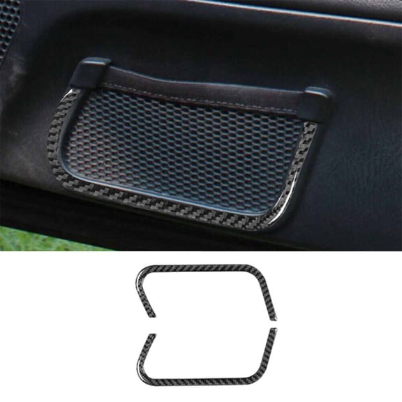 Soft Carbon Fiber Car Interior Decor Kits 2Pcs Carbon Fiber Interior Door Storage Accent Cover Trim For Honda S2000 Sticker