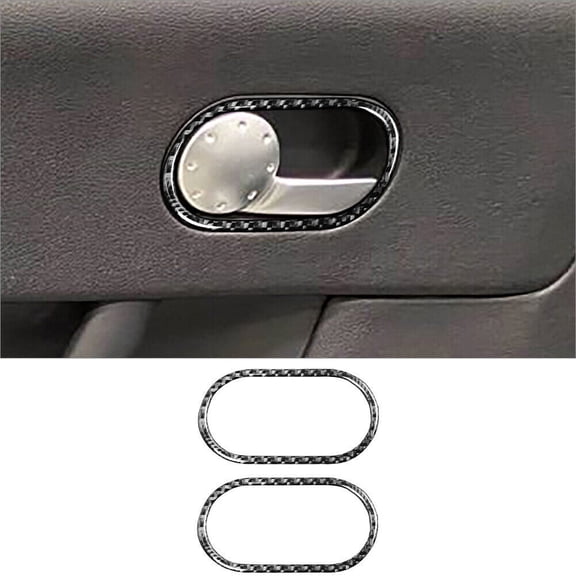 Soft Carbon Fiber Car Interior Decor Kits 2Pcs For Audi TT 8N 2001-2006 Carbon Fiber Interior Door Handle Cover Trim Sticker