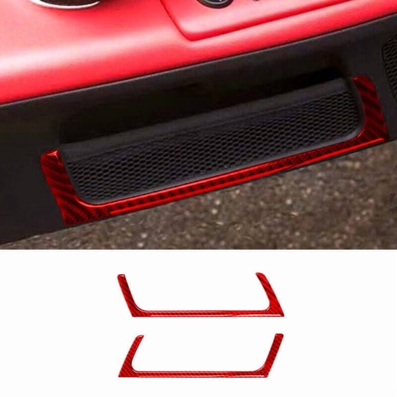 Soft Carbon Fiber Car Interior Decor Kits 2Pcs Red Carbon Fiber Interior Door Storage Accent Cover Trim For Honda S2000 Sticker