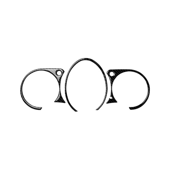 Soft Carbon Fiber Car Interior Decor Kits 3Pcs Carbon Fiber Interior Speedometer Surround Cover Trim For Nissan 370Z Sticker