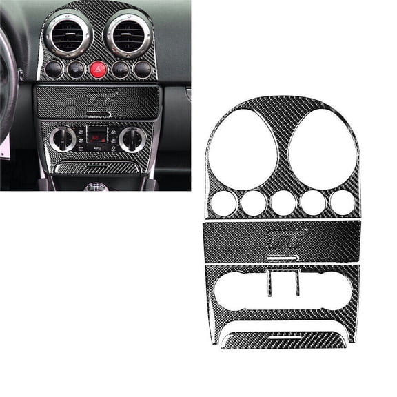 Soft Carbon Fiber Car Interior Decor Kits 6Pcs For Audi TT 8N 2001-2006 Carbon Fiber Interior Center Console Cover Trim Sticker