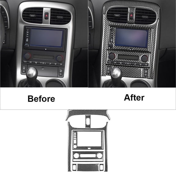 Soft Carbon Fiber Car Interior Decor Kits 9Pcs For Chevrolet Corvette C6 Carbon Fiber Interior Central Console Cover Trim Sticker